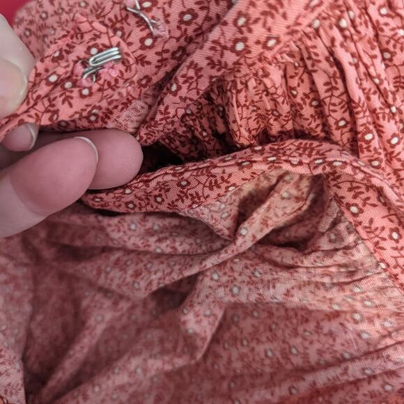 Vintage 60s 70s Martha of Taos Calico Broomstick Skirt Boho Prairie Cottagecore - Picture 7 of 13